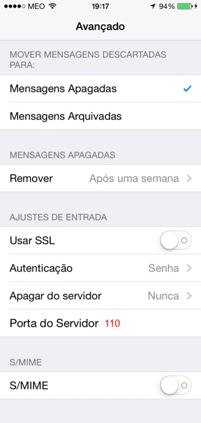 OLV Host Configurando E-mail no Iphone
